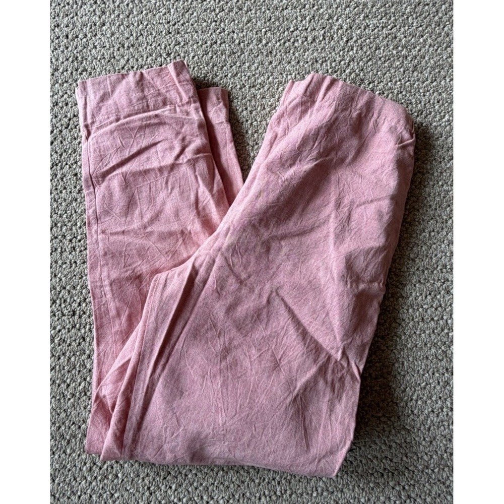 Nature Alley Women's Medium Pink Cropped Pull On Pants Casual Lightweight Medium